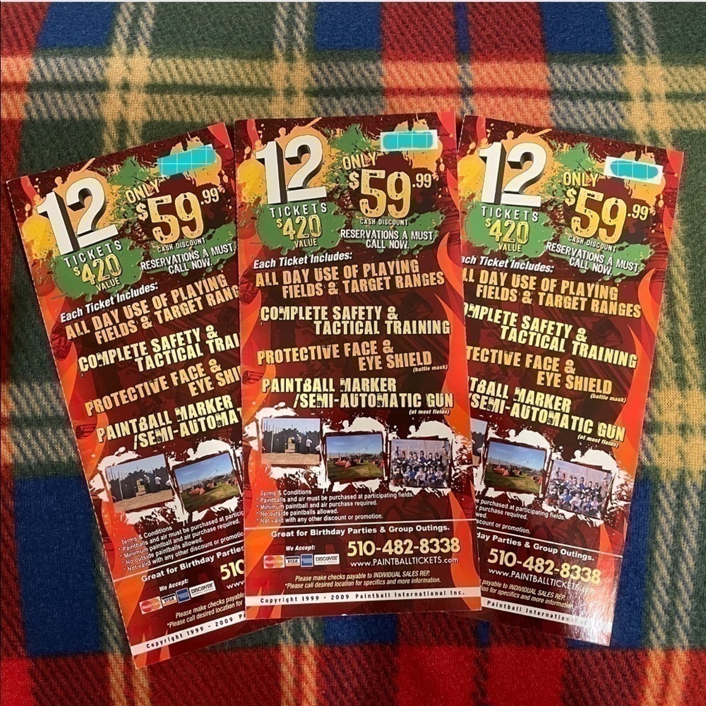 Paintball Tickets Set - Home